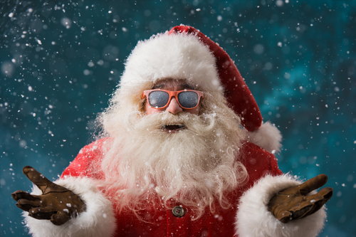 Julemand med solbriller på