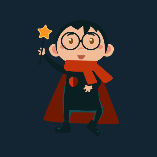 Cartoonish Harry Potter